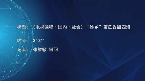 蜜瓜沙乡今日头条,探寻甜蜜之源，感受乡村新风尚